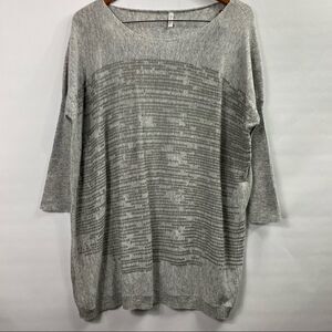 3For$20 Pink Blush Sequence Gray Sweater Size:s/m
